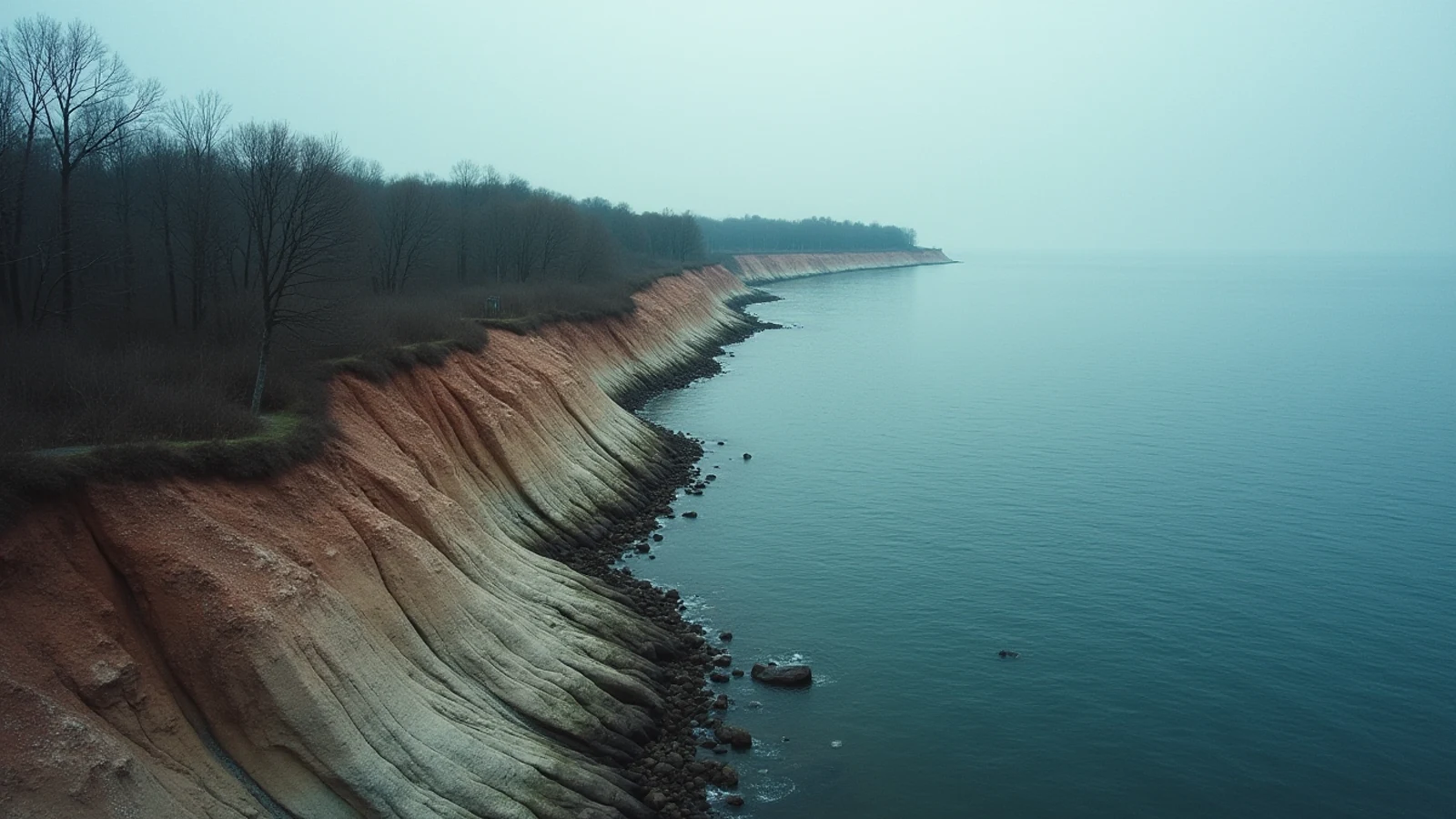 Chimney Bluffs State Park on the Great Lakes shoreline