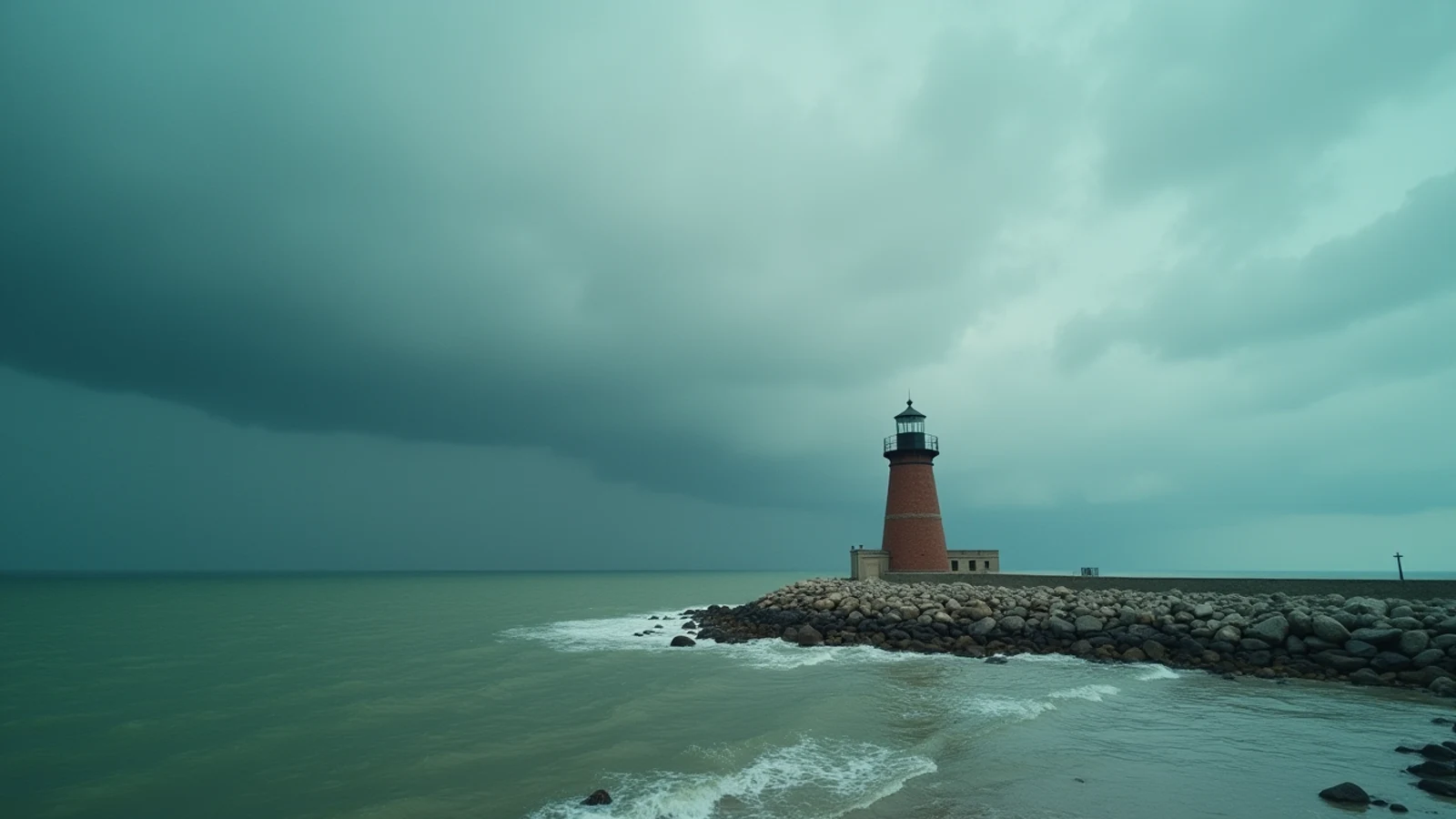Marblehead Lighthouse on the Great Lakes shoreline